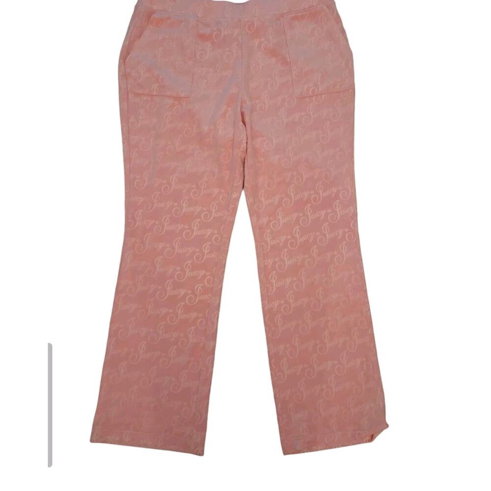 Juicy By Juicy Couture Womens Pants Size 1X Velour Track Sweatpants Dusty Pink